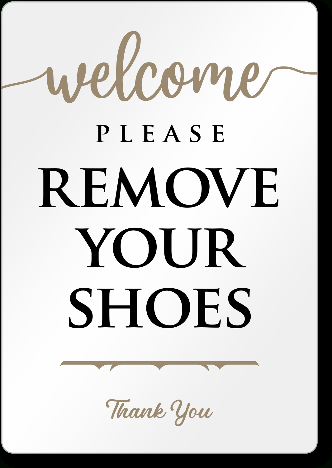 Please Remove Your Shoes Airbnb Sign, Sku: Se-7614 inside Please Remove Shoes Sign Printable