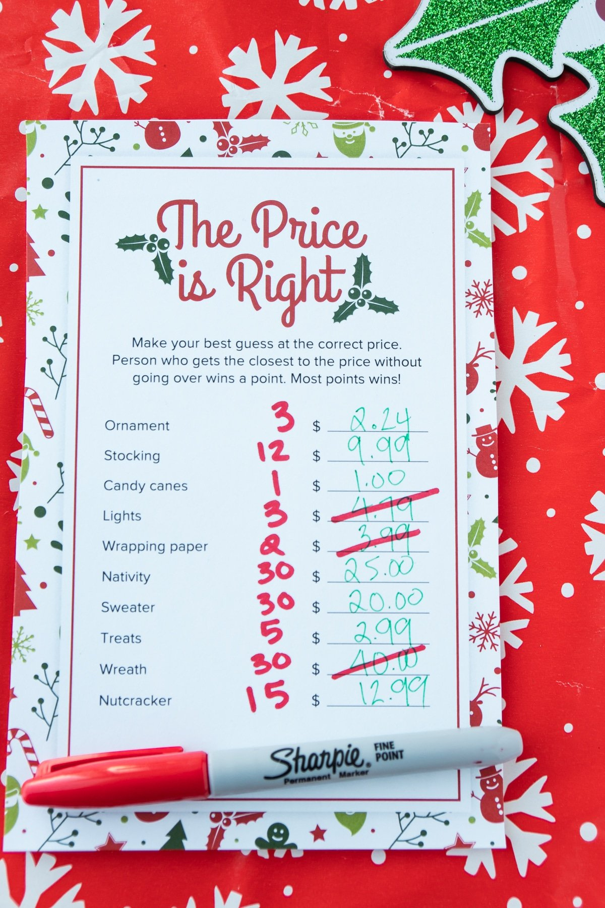 Price Is Right Christmas Game (Free Printable) - Play Party Plan within Free Printable Christmas Games For Ladies Church Group