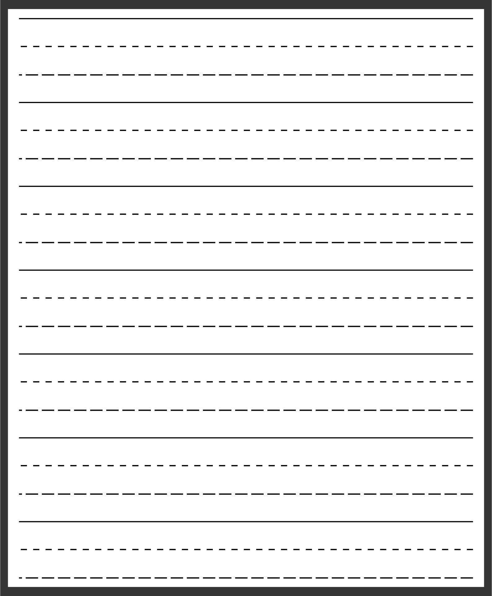 Primary Writing Paper Template - 10 Free Pdf Printables with regard to Free Printable Lined Paper For Kindergarten