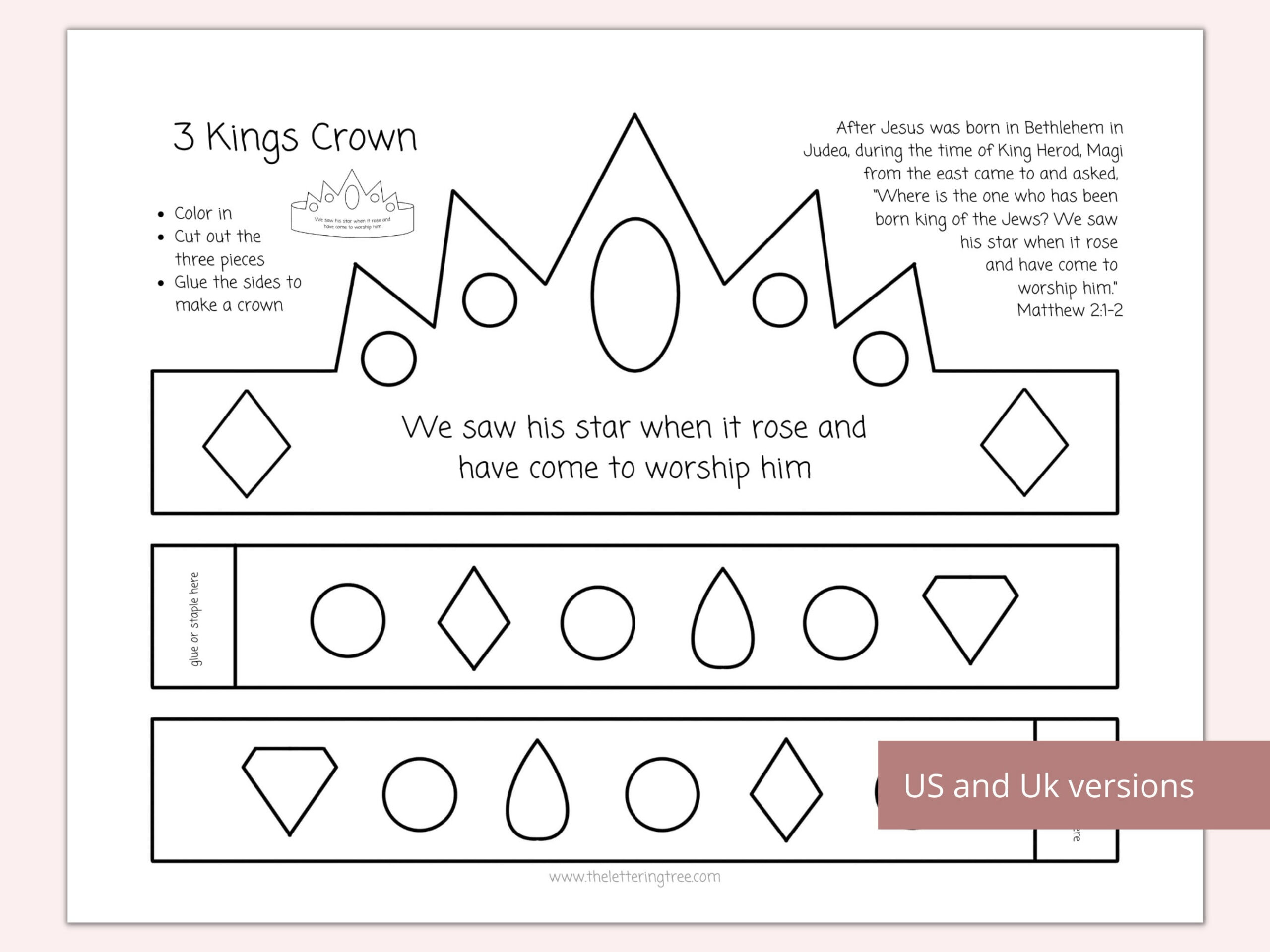 Printable 3 Kings Craft | Three Wise Men Coloring | Bible Verse intended for Printable Three Wise Men Craft