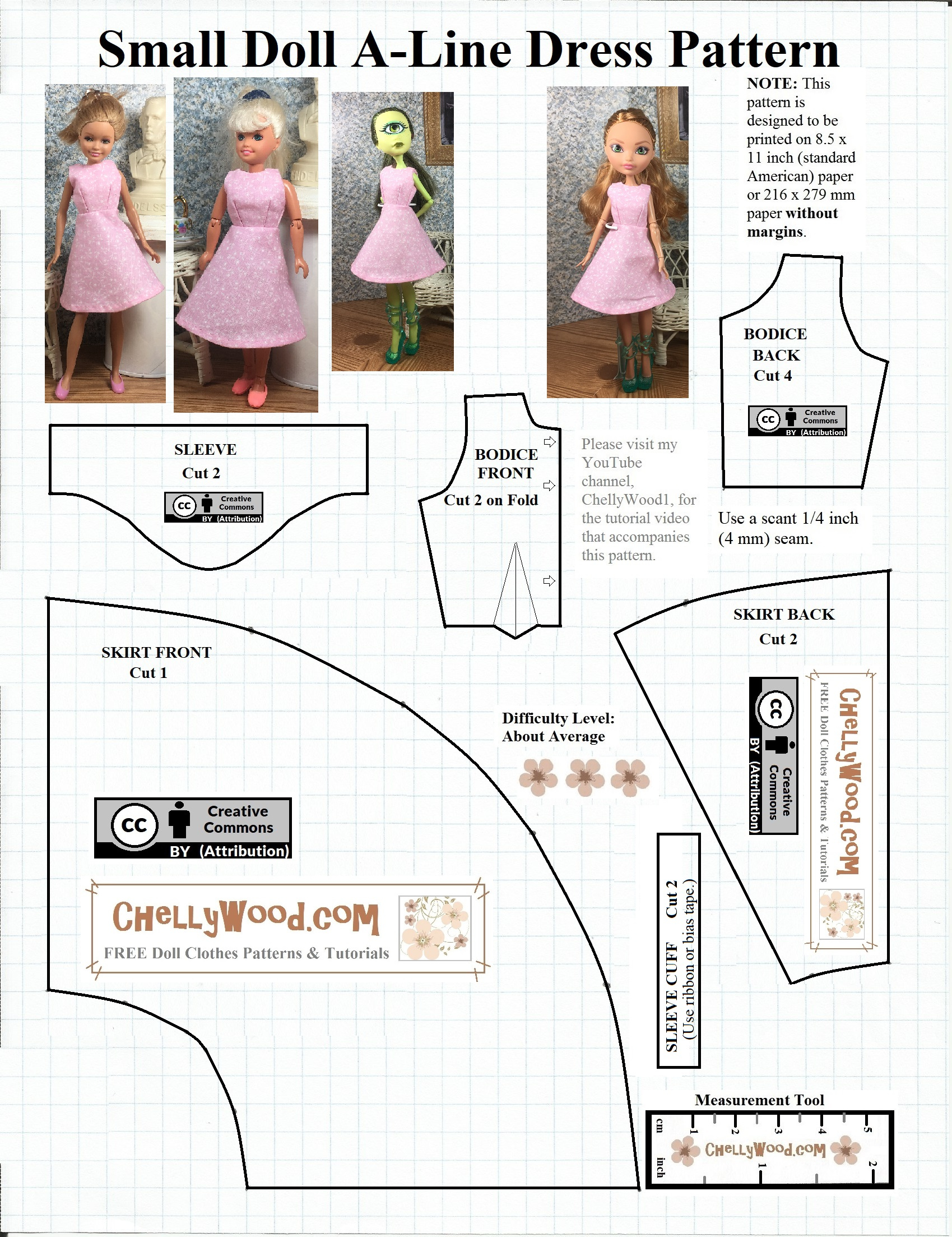 Printable Barbie How To Sew A Barbie Dress For Barbie Easy with Beginner Printable Doll Clothes Patterns