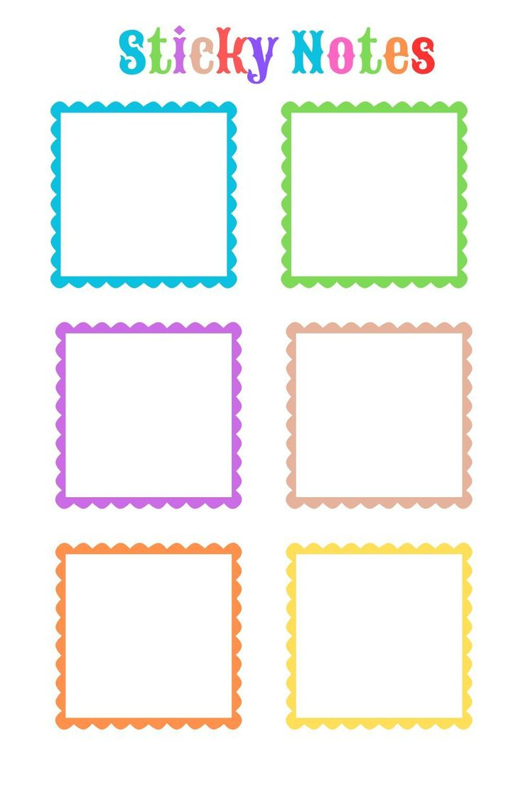 Printable Blank Sticky Notes Templates [With Pdf] - Printables Hub with Printable Post It Notes Template