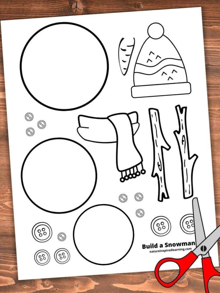 Printable Build A Snowman Craft (With Free Template) regarding Printable Build a Snowman Template