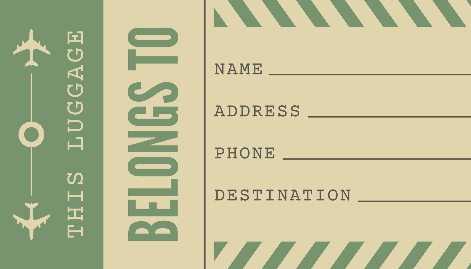 Printable Kids Luggage Tag Free Printable, Customizable Luggage in Tags For Luggage Printable Free