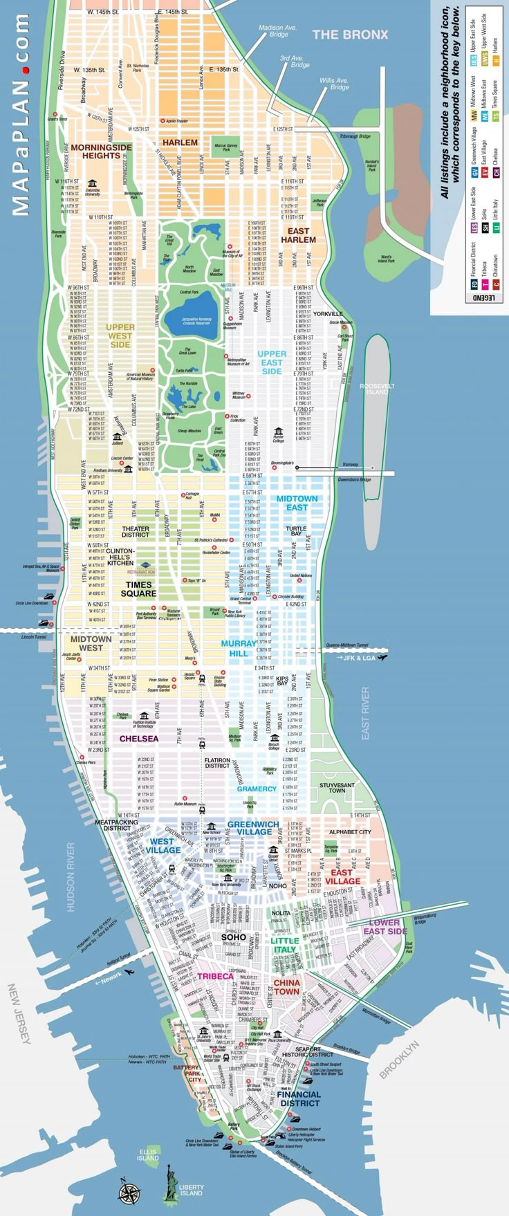 Printable Map Of Manhattan - Free Printable Map Of Manhattan Nyc within Printable New York City Map
