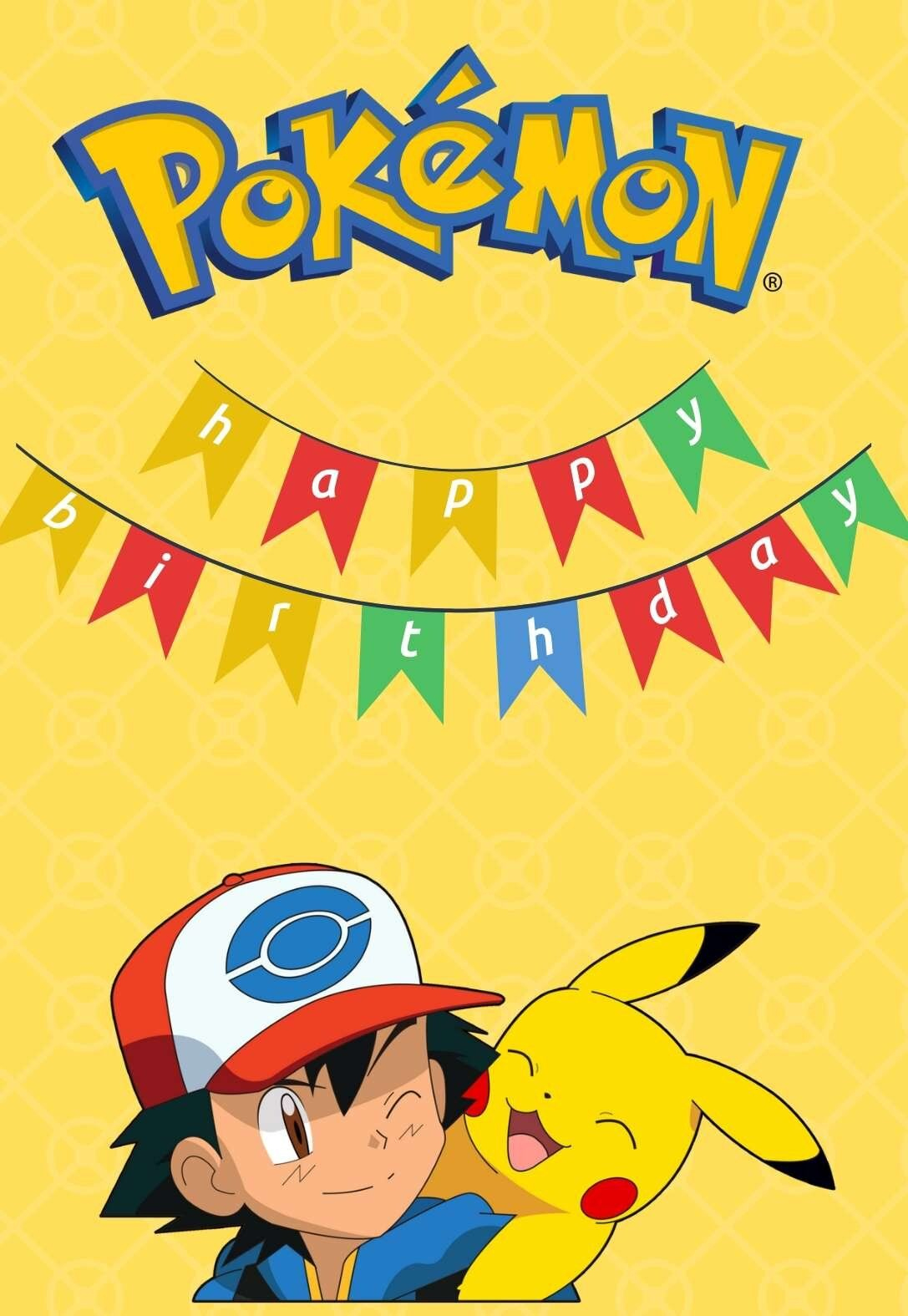 Printable Pokemon Birthday Cards — Printbirthday.cards within Free Printable Pokemon Birthday Cards