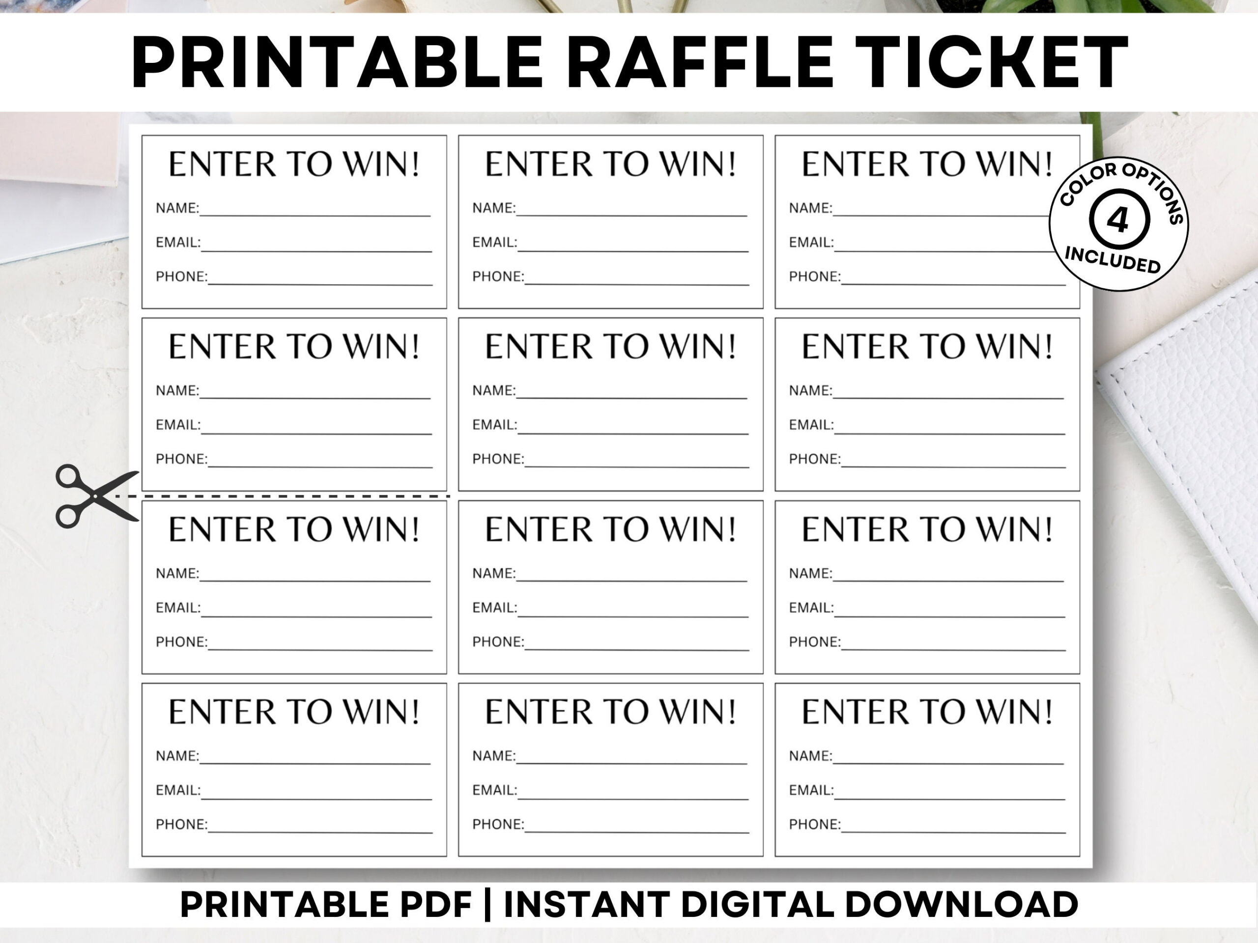 Printable Raffle Tickets, Enter To Win Tickets, Printable Enter To with regard to Blank Printable Raffle Ticket Template