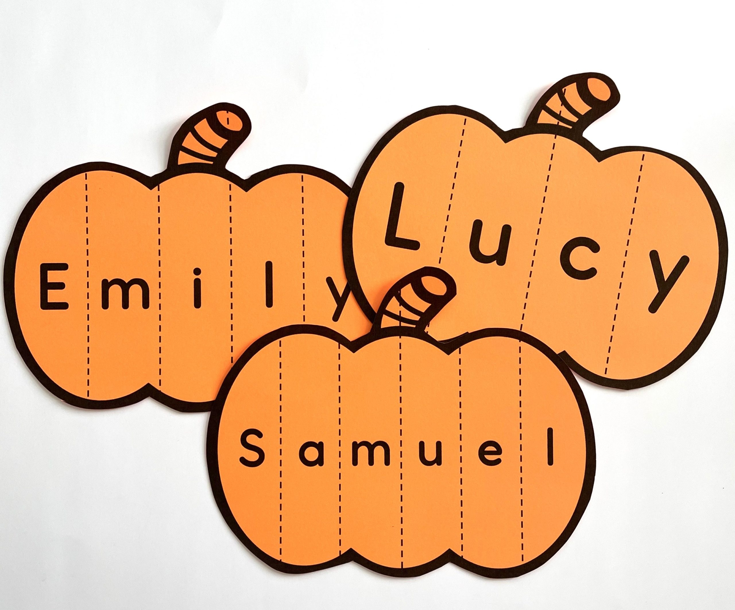Pumpkin Name Craft Activity - Ms. Stephanie'S Preschool inside Pumpkin Name Tags Printable Free