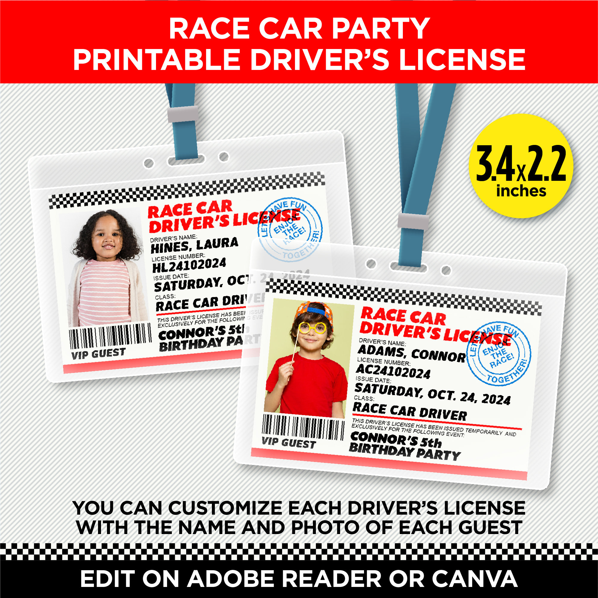 Race Car Party Printable Driver'S License | F1 Birthday Party with Printable Play Drivers License Template