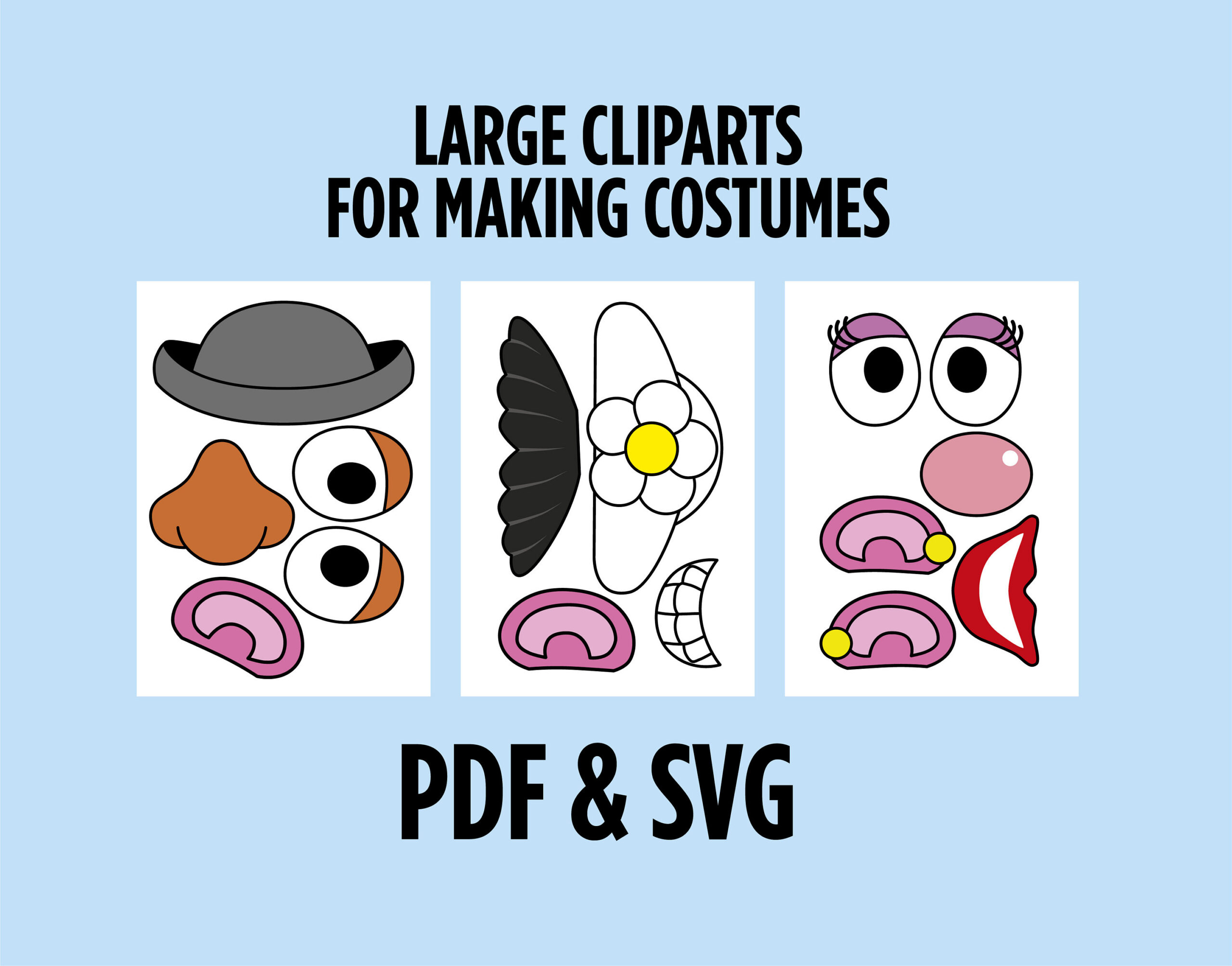 Replacement Parts Potato Head Parts And Pieces Printable Potato with regard to Pdf Mr Potato Head Parts Printable