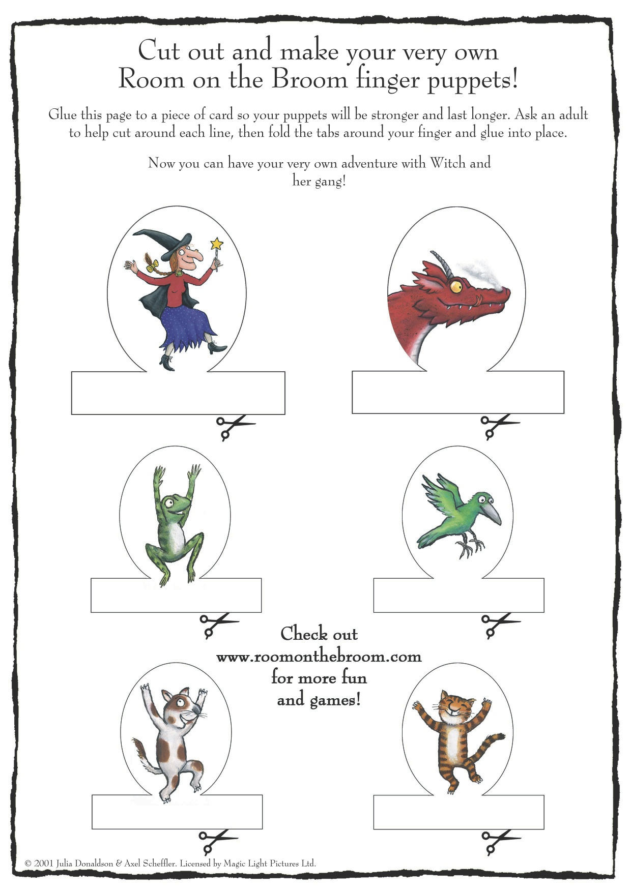 Room On The Broom | Kindergarten Nana with regard to Room on the Broom Free Printables