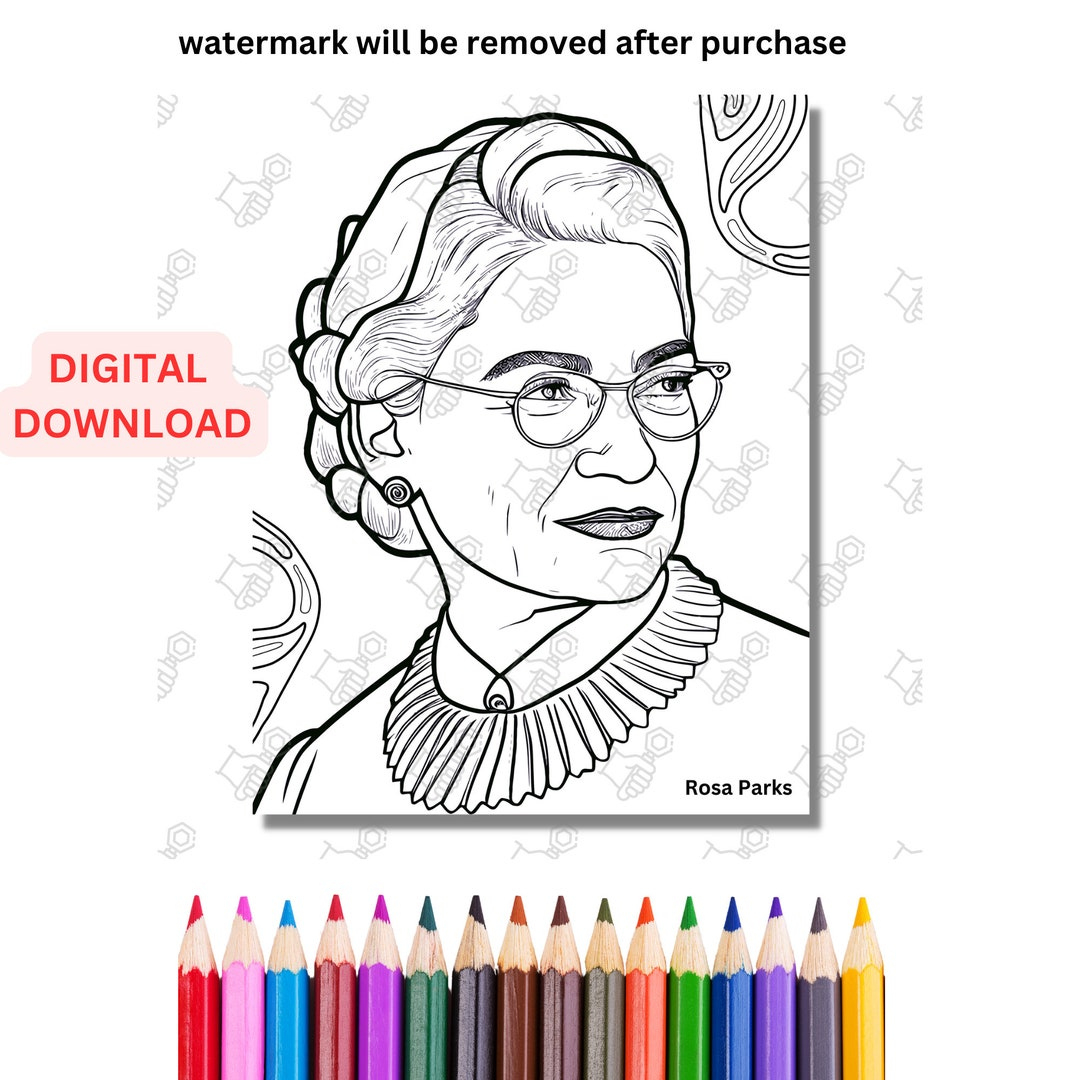 Rosa Parks Coloring Page, Famous African American Women, Inspiring with regard to Printable Pictures of Rosa Parks