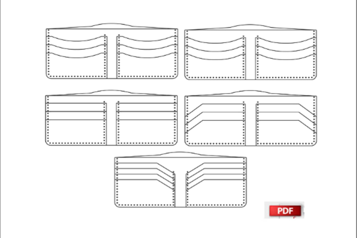 Simple Wallet Pattern-Leather Card Wallet Pdf-Slim Walletpdf with Printable Wallet Template Free
