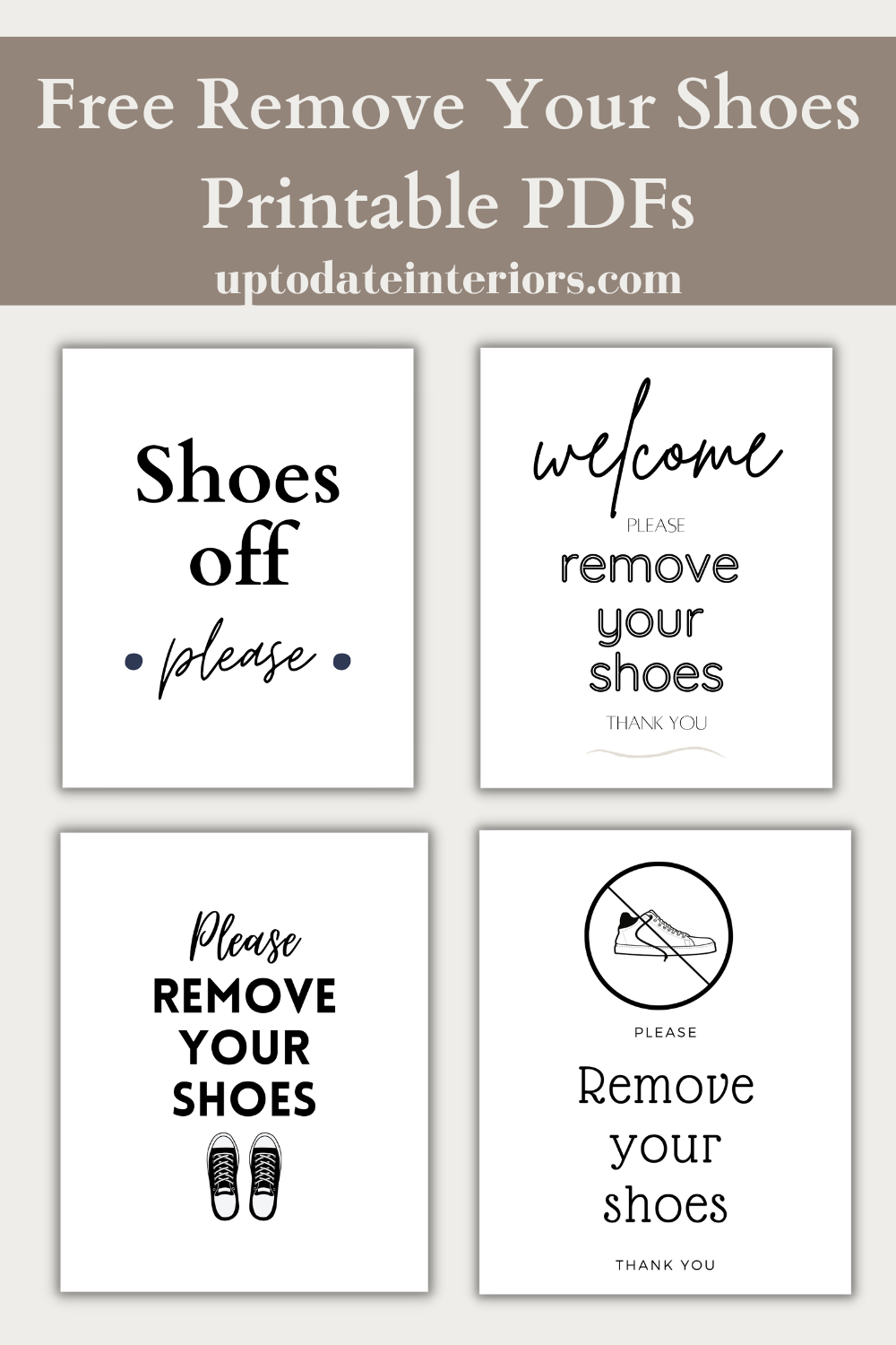 Simplistic And Modern Free Printable Shoes Off Signs - regarding Please Remove Shoes Sign Printable