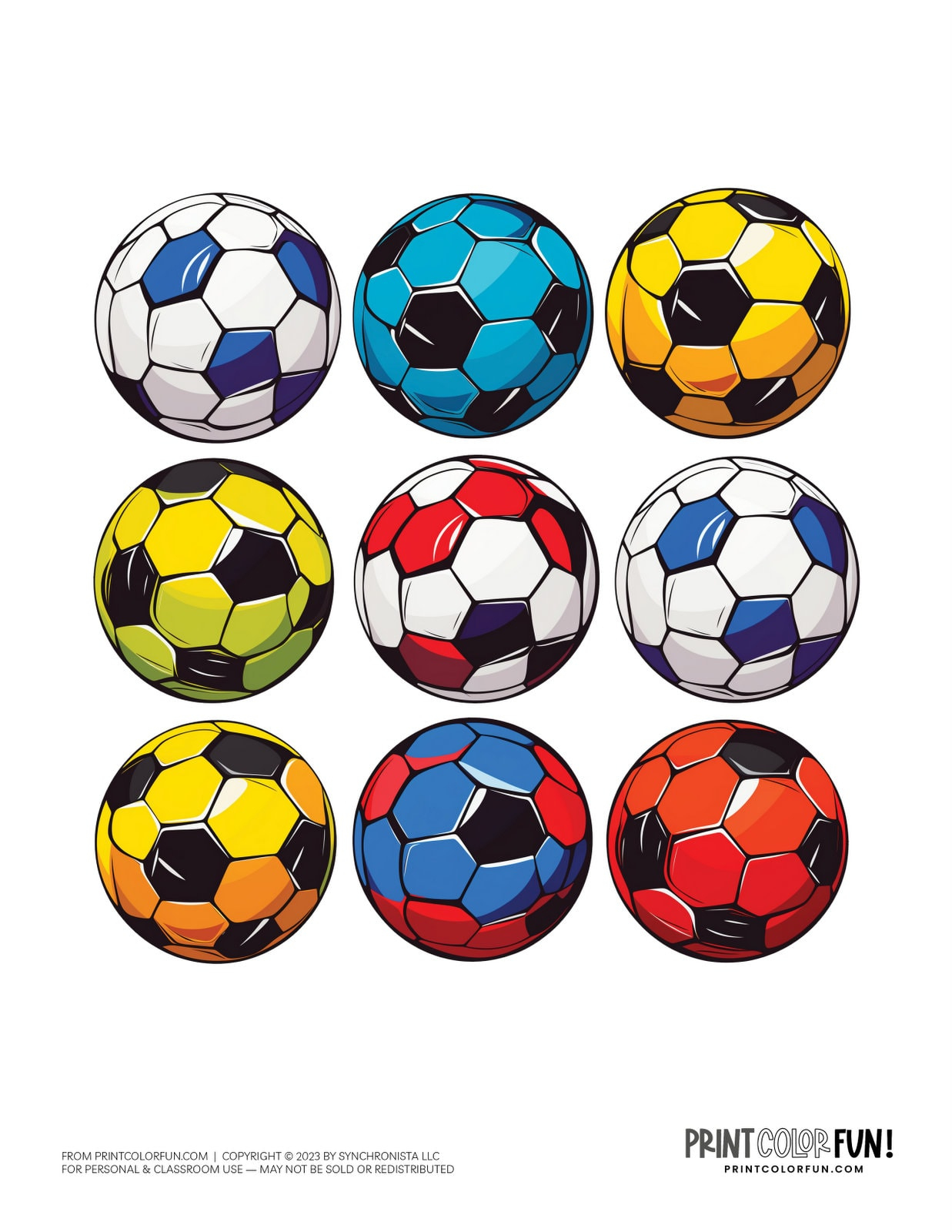 Soccer Ball Clipart Fun: Crafts, Coloring Pages & 10 Enriching pertaining to Printable Pictures of Soccer Balls