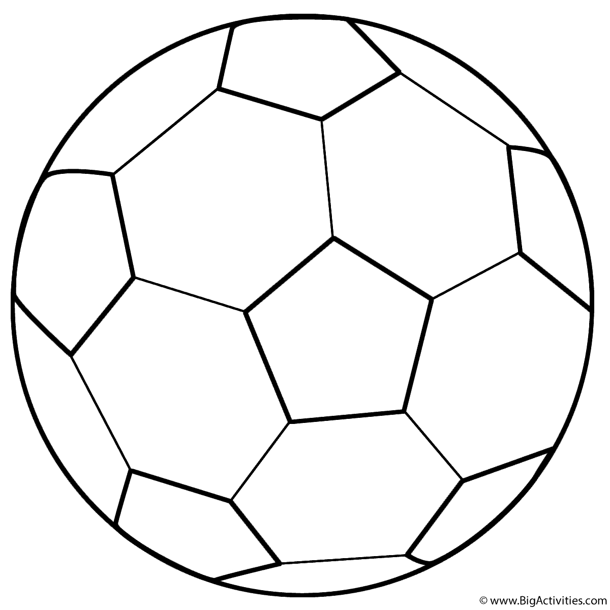 Soccer Ball - Coloring Page (Sports) in Printable Pictures of Soccer Balls