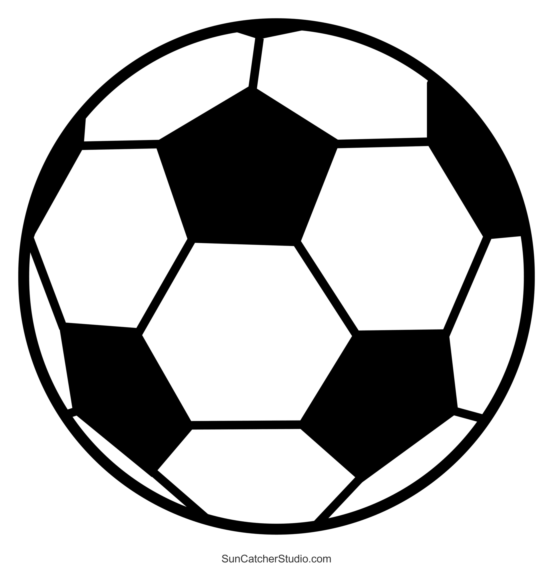 Sports And Ball Patterns And Clip Art (Printable Stencils) – Free intended for Printable Pictures Of Soccer Balls