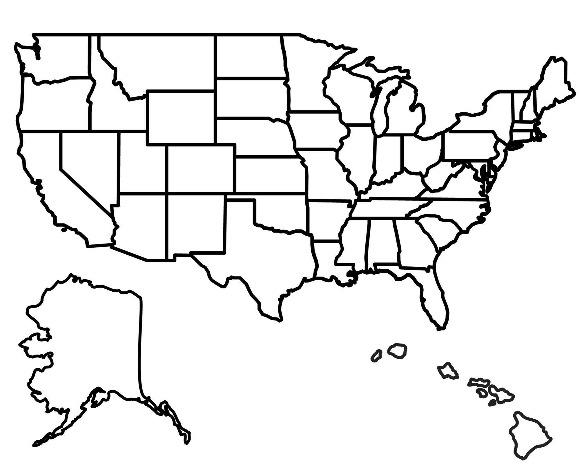 State Outlines: Blank Maps Of The 50 United States - Gis Geography within Printable Us State Map Blank