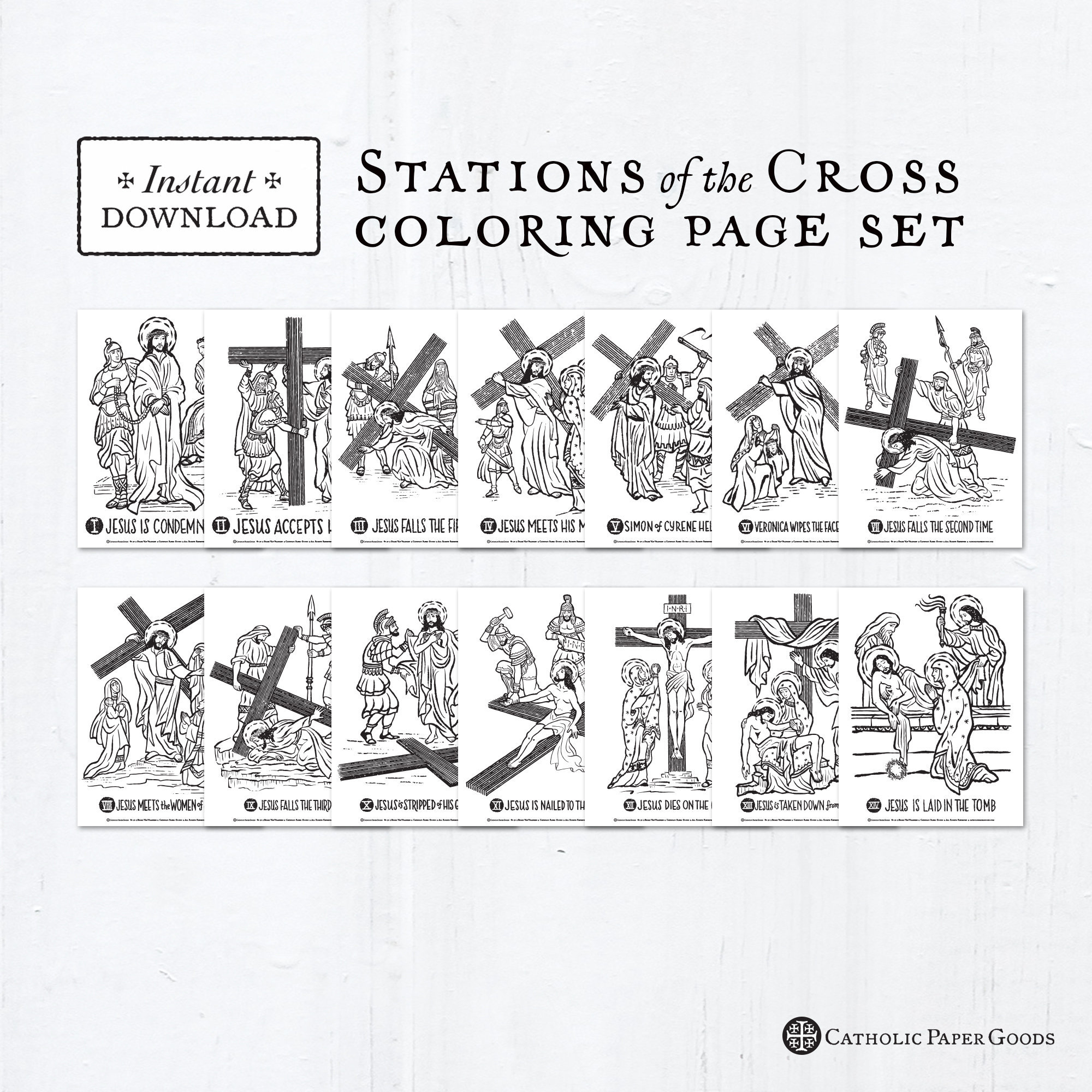 Stations Of The Cross Coloring Pages, 14 Catholic Lent Coloring regarding Printable Stations Of The Cross