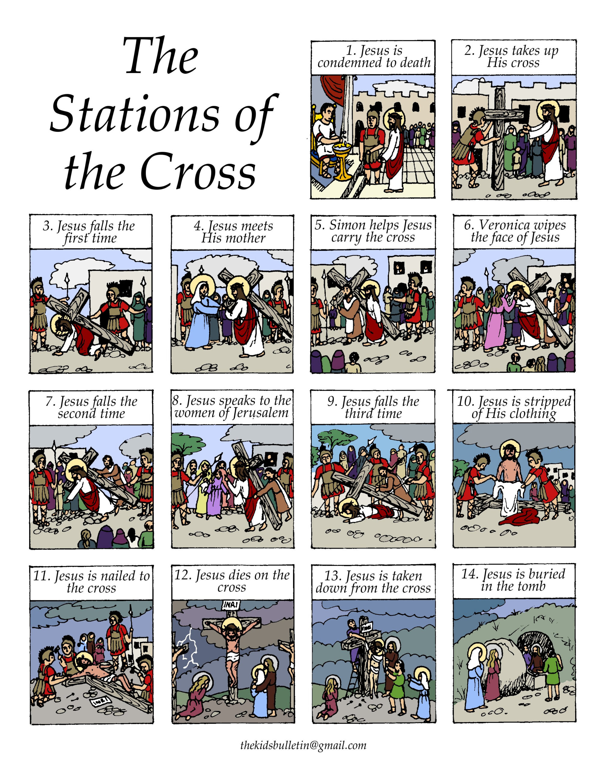 Stations Of The Cross – The Kids' Bulletin for Printable Stations Of The Cross