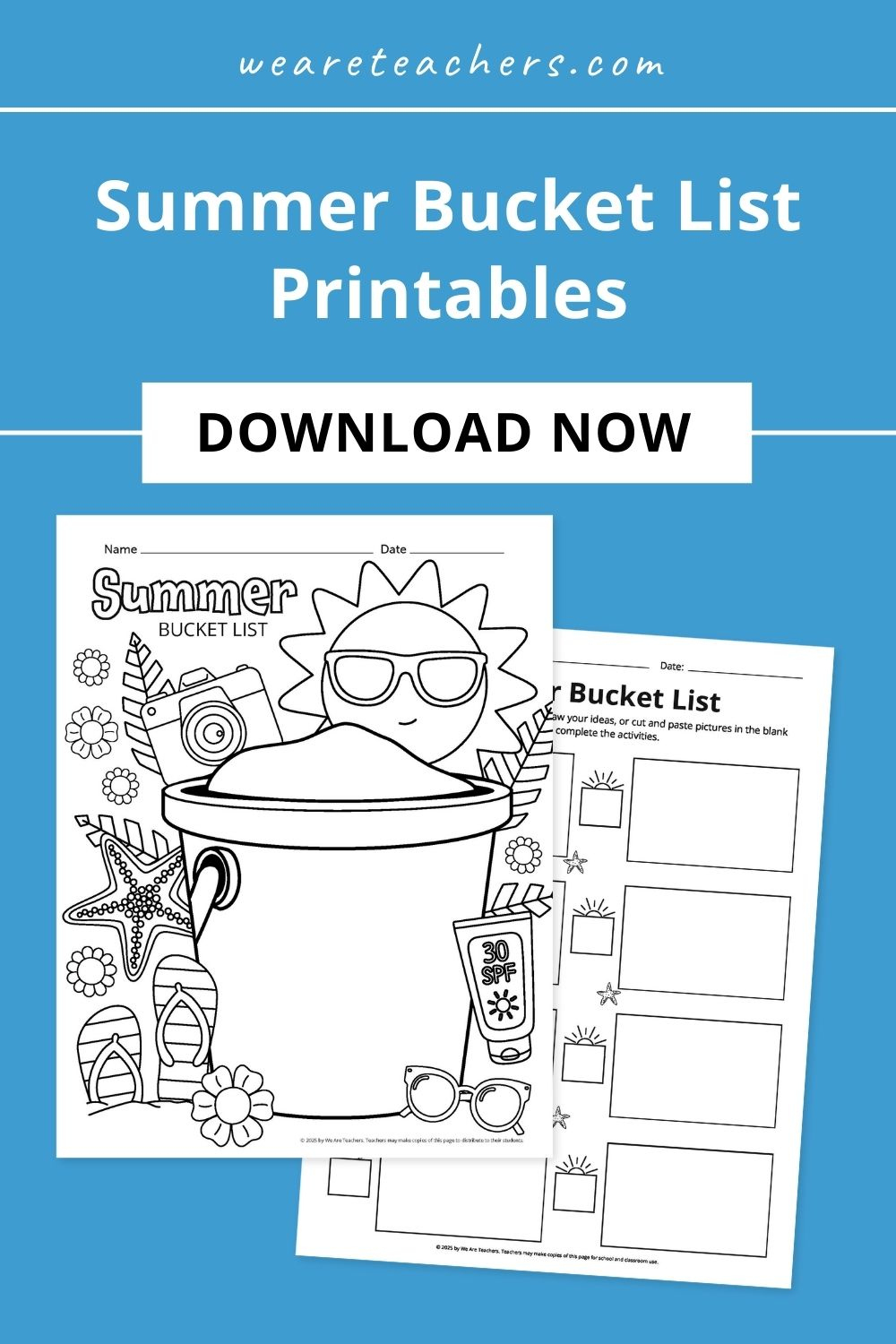 Summer Bucket List Printables regarding My Summer Bucket List Printable