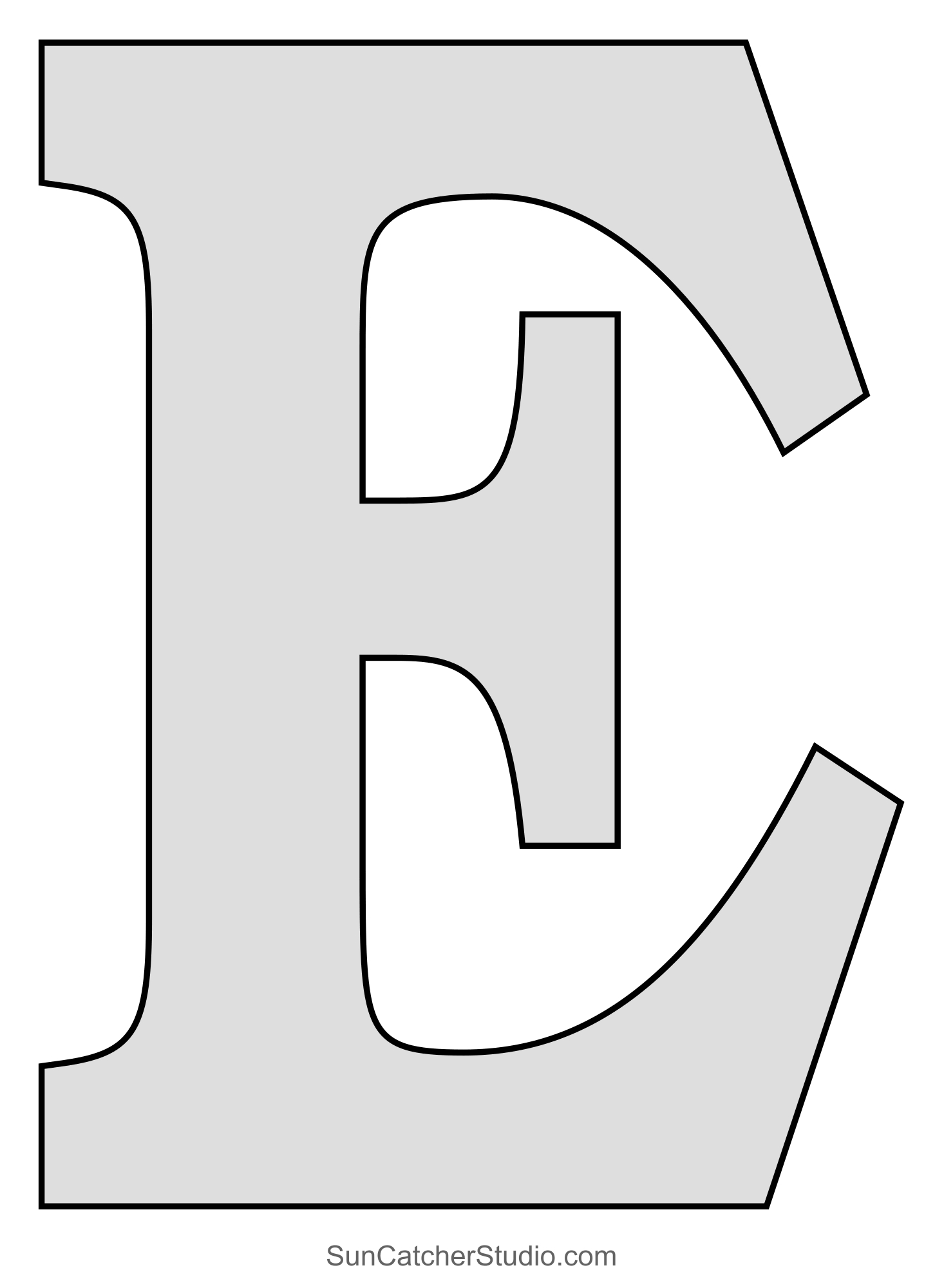 Tall Block Serif Printable Letter Stencils (Numbers And Alphabet throughout Free Large Printable Alphabet Letters
