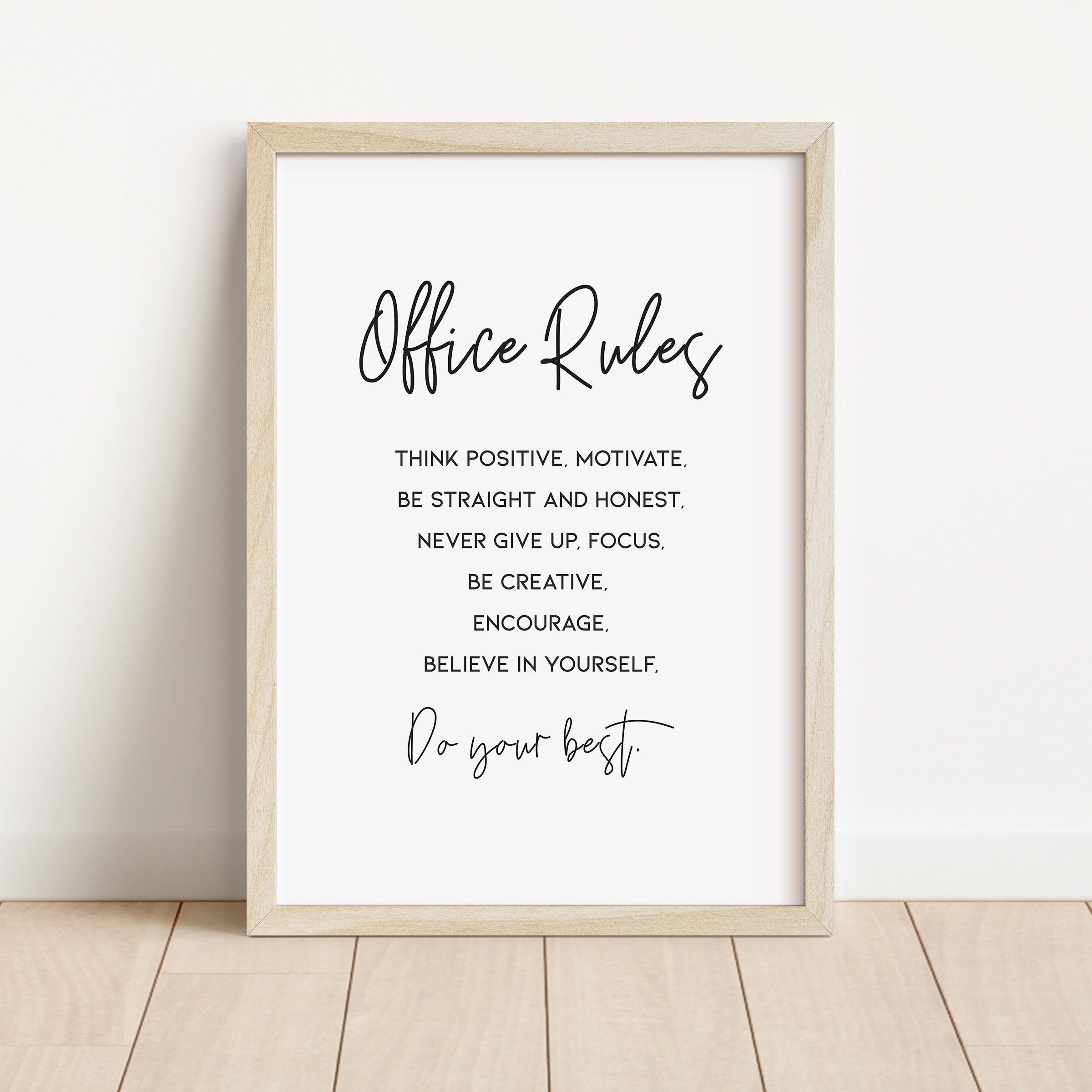 Team Office Rules, Printable Office Quotes, Inspirational Teamwork within Printable Quotes For Office Wall