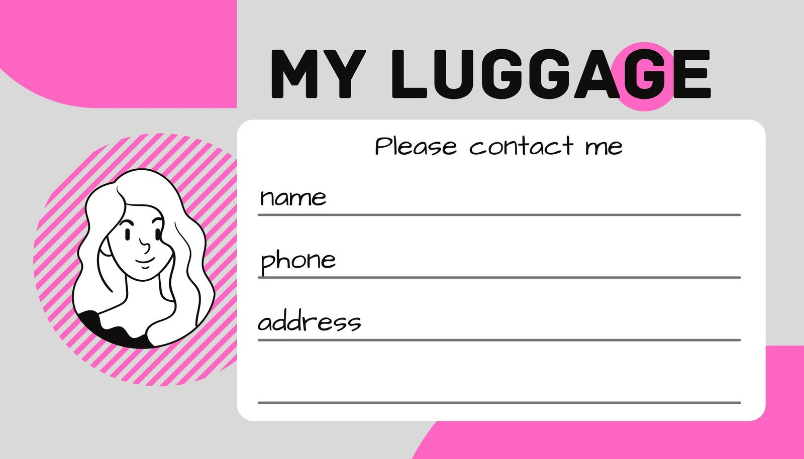 Template Luggage Labels Template Free Printable Travel Bag Tags in Tags For Luggage Printable Free