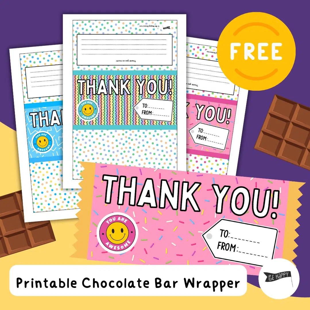 Thank You "You Are Awesome!" Printable Chocolate Bar Wrapper inside Free Printable Candy Bar Wrappers