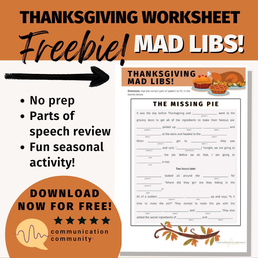 Thanksgiving Mad Libs Freebie regarding Free Thanksgiving Mad Libs Printable