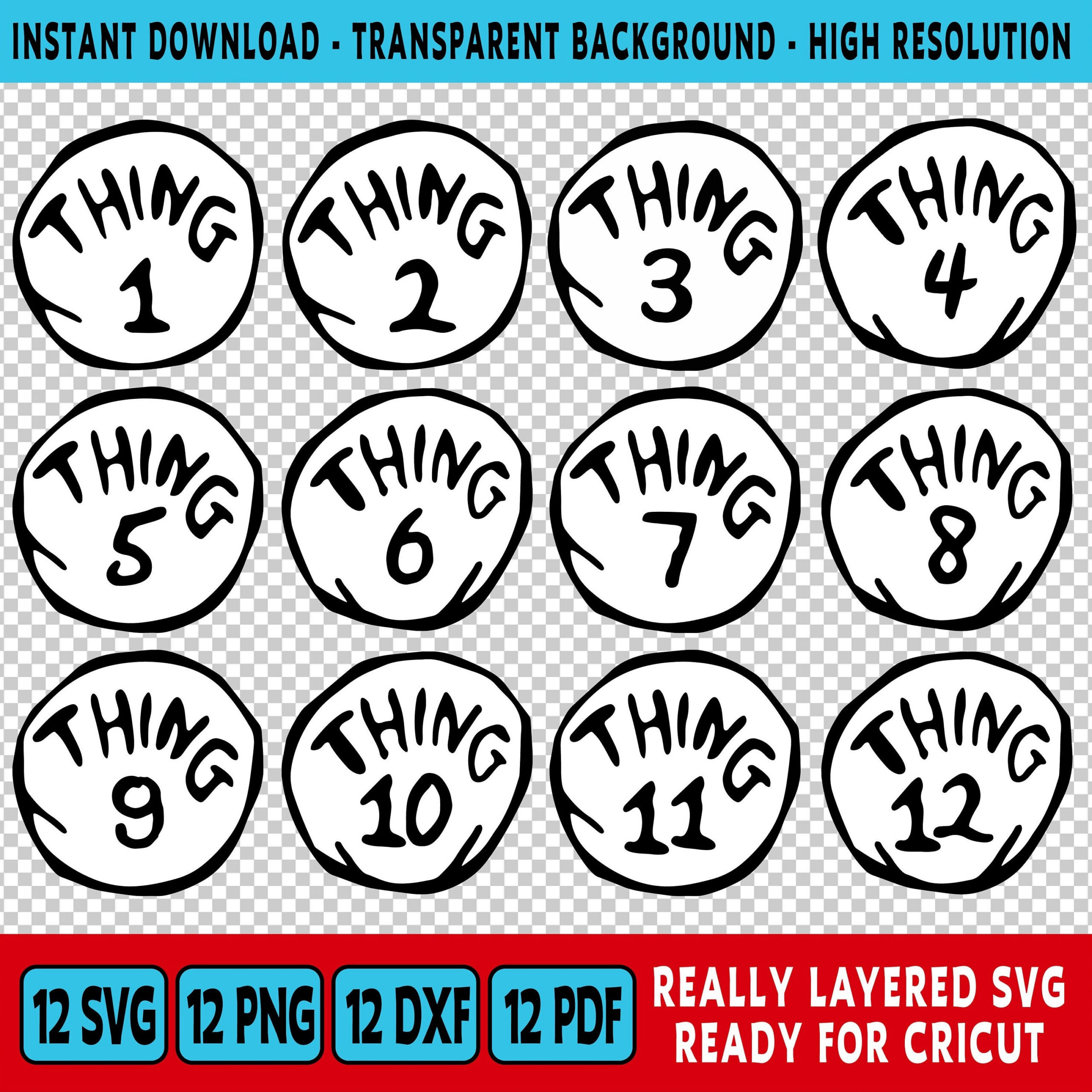 Thing 1 Thing 2 Printable - Etsy with regard to Thing 1 and Thing 2 Printable Free Download