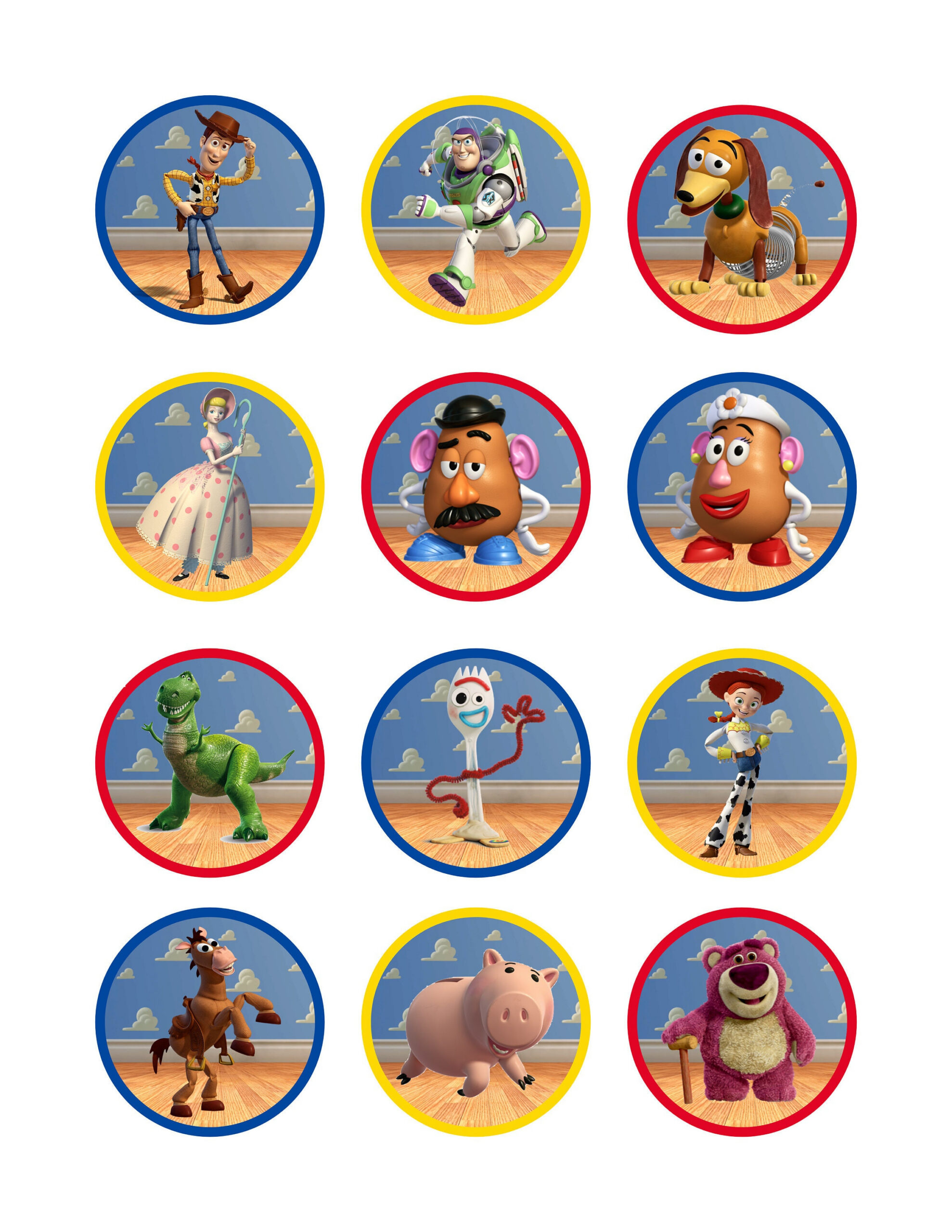 Toy Story Cupcake Toppers, Toy Story, Cupcake Toppers, Toy Story in Toy Story Cake Topper Printable