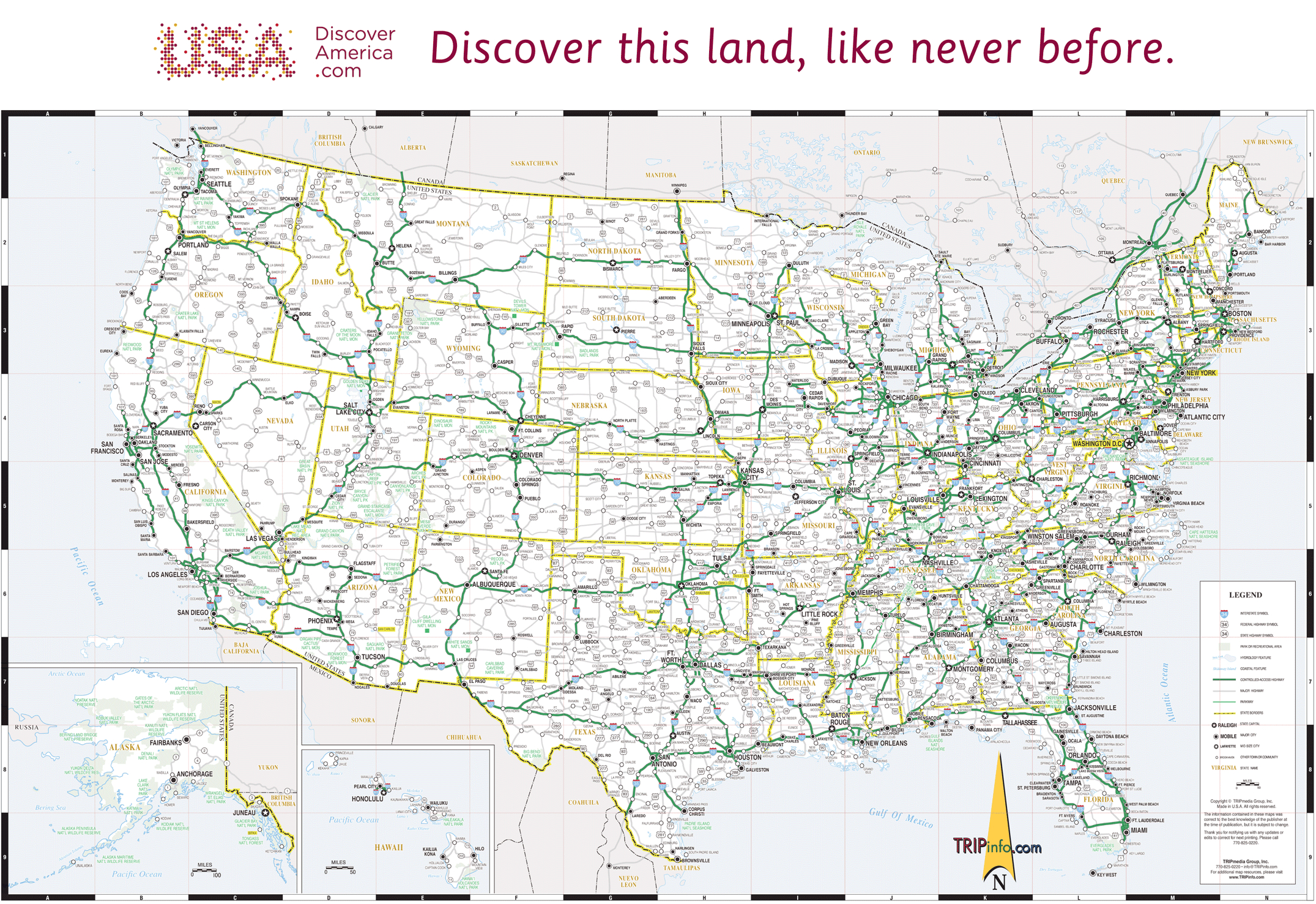 Usa Road Map for Road Map Of United States Printable