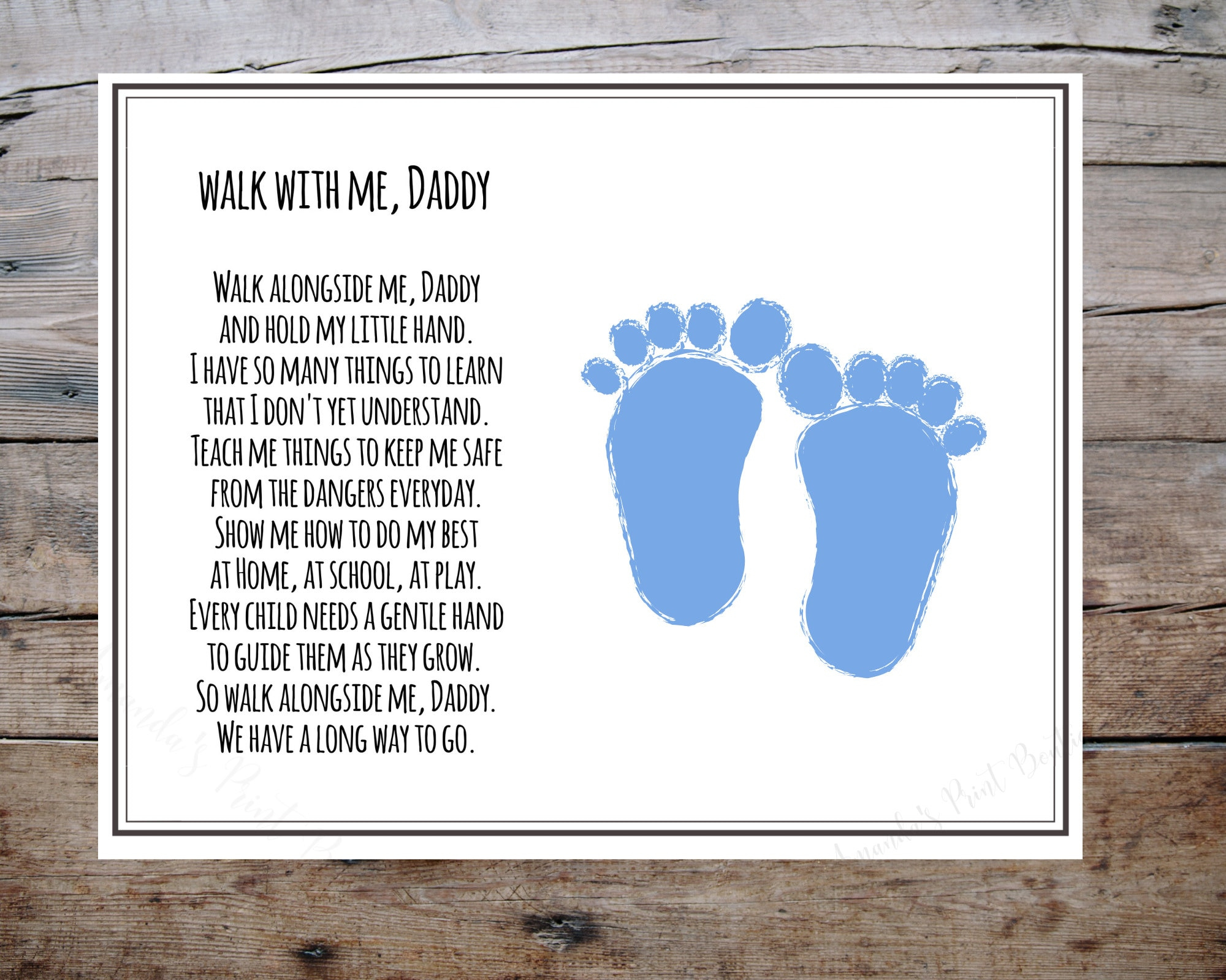 Walk With Me Daddy, Walk Alongside Me Father'S Day Handprint intended for Printable Walk with Me Daddy Poem