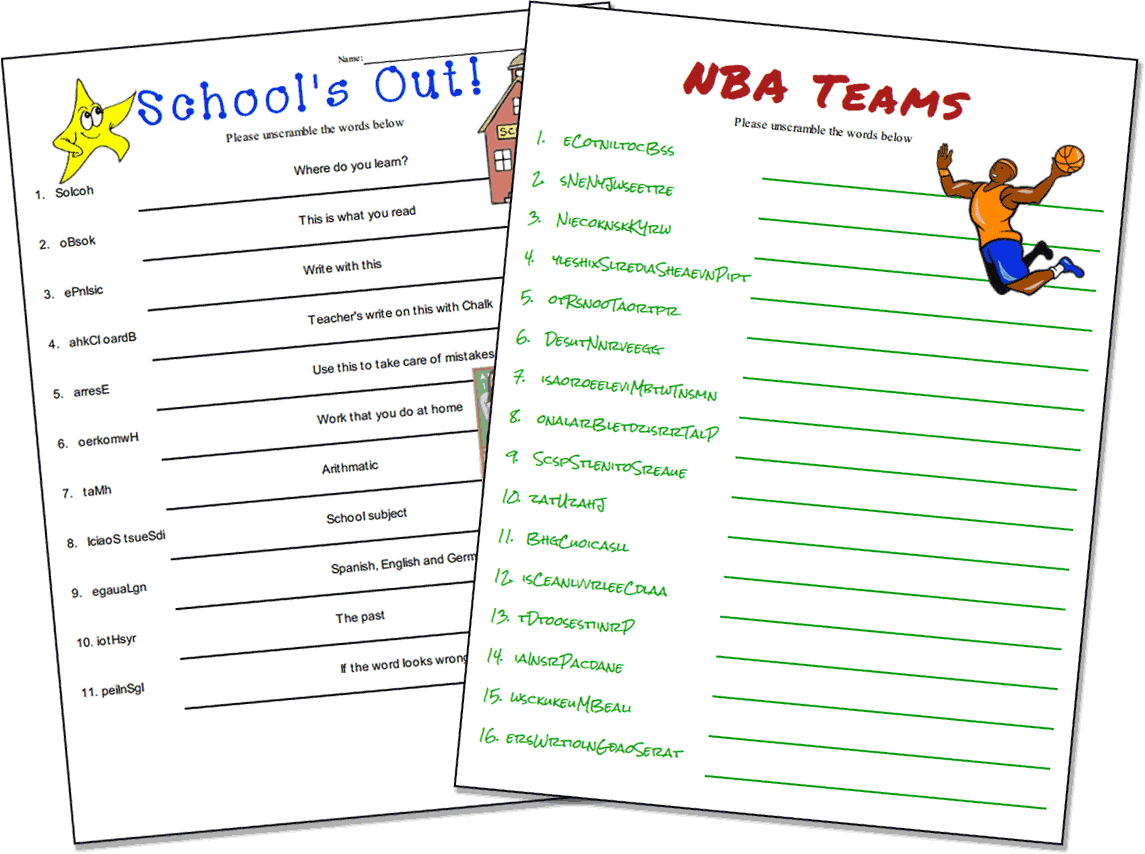 Word Scramble Maker | World Famous From The Teacher'S Corner throughout Word Scramble Generator Free Printable