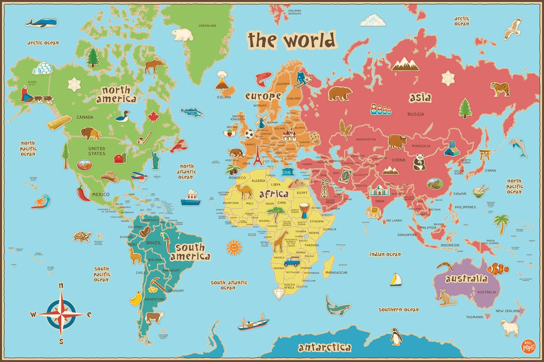 World Map Kids Printable with Printable World Map For Kids