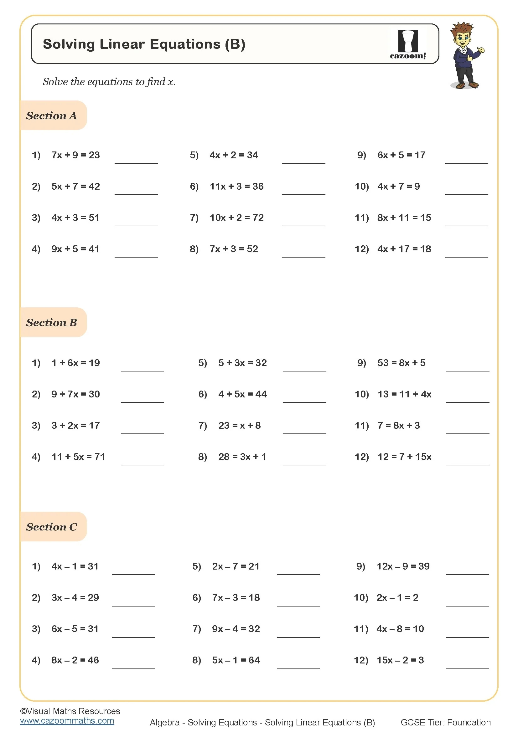 Year 7 Maths Worksheets | Cazoom Maths Worksheets intended for Printable 7th Grade Math Worksheets