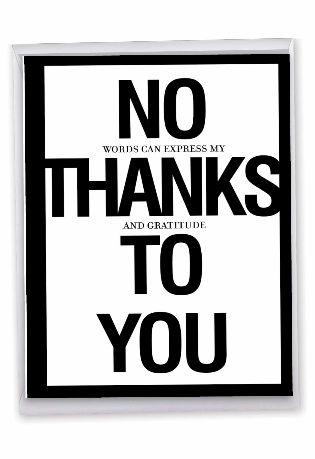 1 Large Funny Thank You Greeting Card (8.5 X 11 Inch) - No Thanks pertaining to Funny Thank You Cards Printable Free