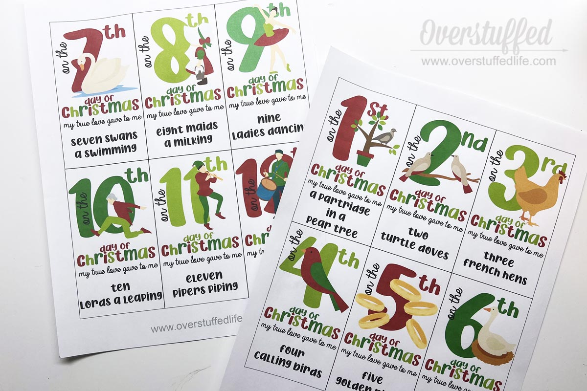 12 Days Of Christmas Gift Ideas + Free Printable Tags throughout 12 Days of Christmas Gift Tags Free Printable