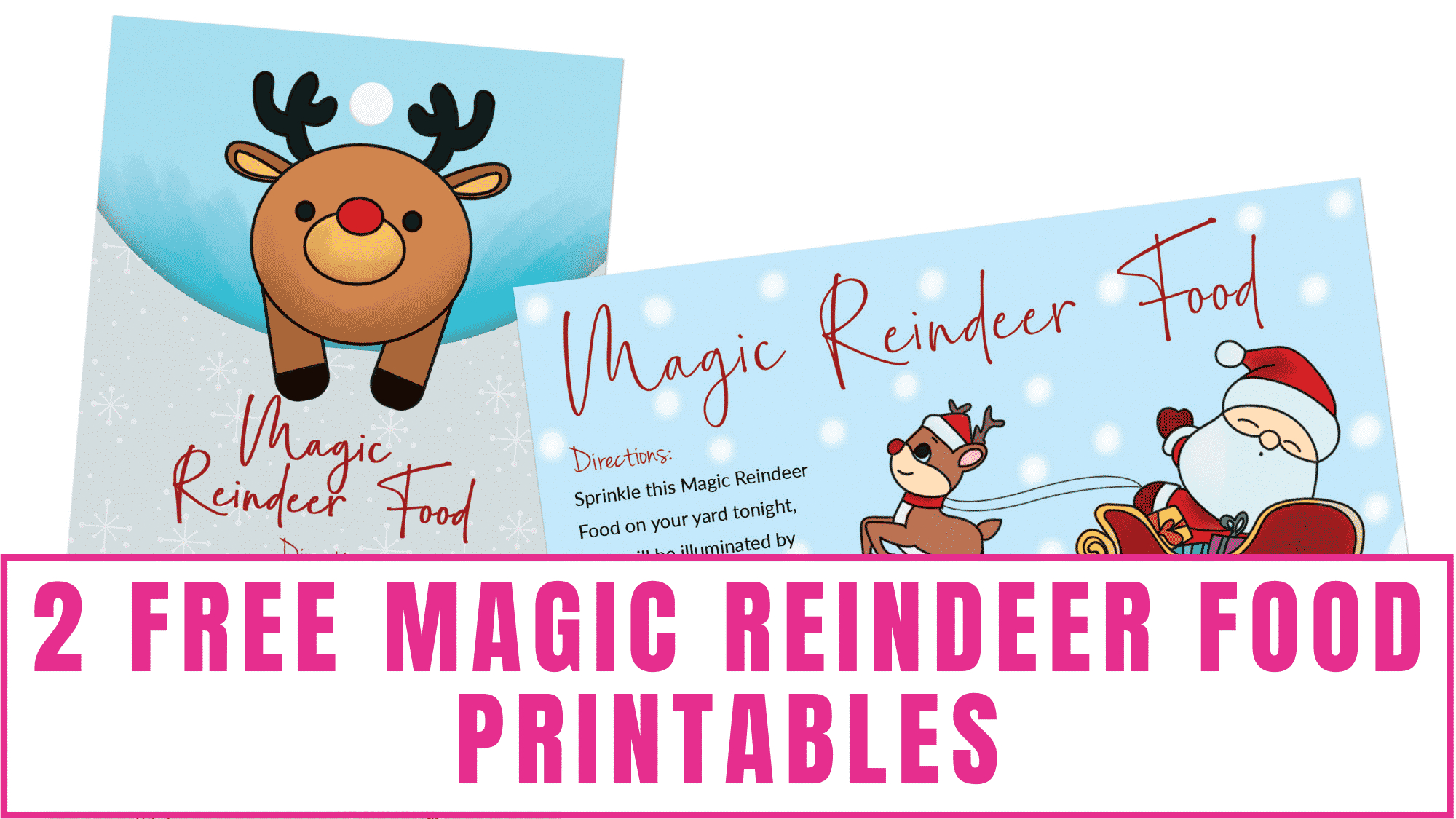 2 Free Magic Reindeer Food Printables pertaining to Free Printable Reindeer Food Template