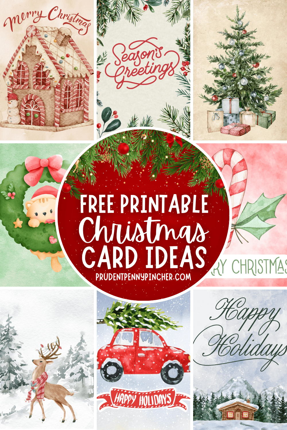 20 Free Christmas Printable Cards - Prudent Penny Pincher within Free Christmas Printable Cards