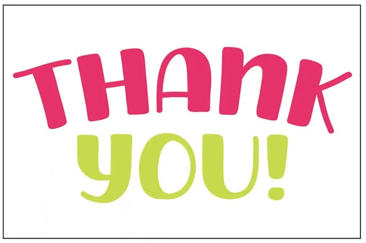 24 Free Printable Thank You Cards | Lamberts Lately for Printable 4x6 Thank You Cards