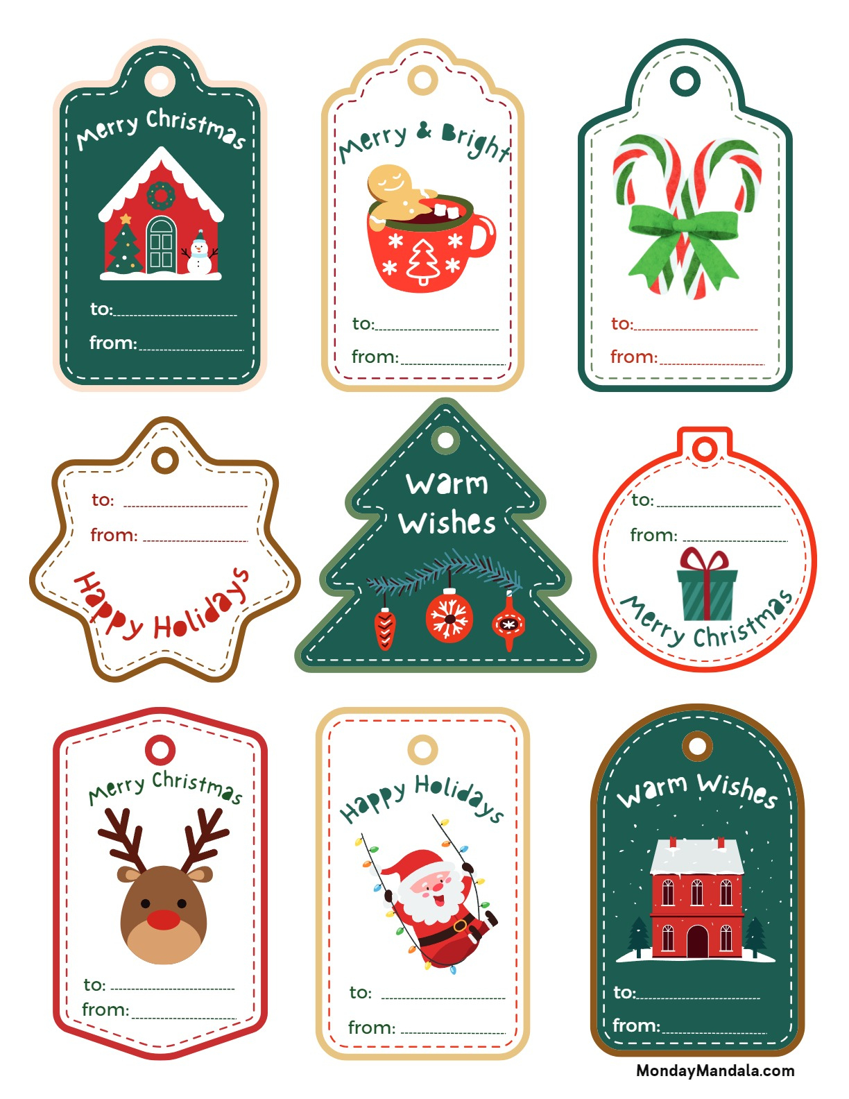 25 Free Printable Christmas Gift Tags | Baking You Happier with regard to Merry Christmas Tags Free Printable