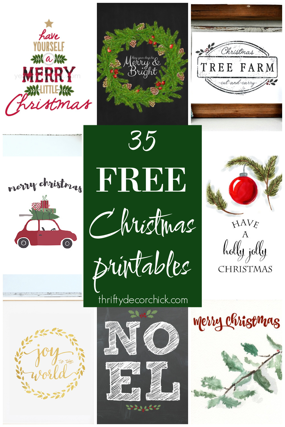 35 Free Christmas Printables To Deck Your Halls | Thrifty Decor in Christmas Printable Free