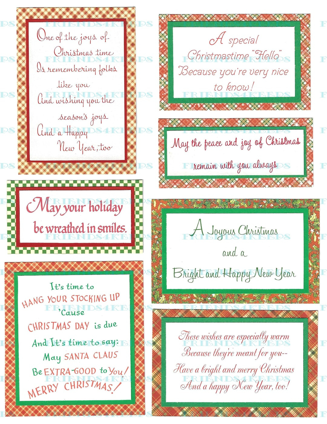 40 Printable Christmas Greetings / Verses From Vintage Xmas Cards throughout Free Printable Christmas Card Verses