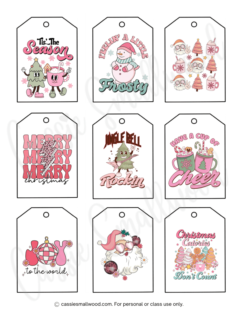 400+ Cutest Printable Christmas Tags (Free Pdf) - Cassie Smallwood in Cute Christmas Gift Tags Printable
