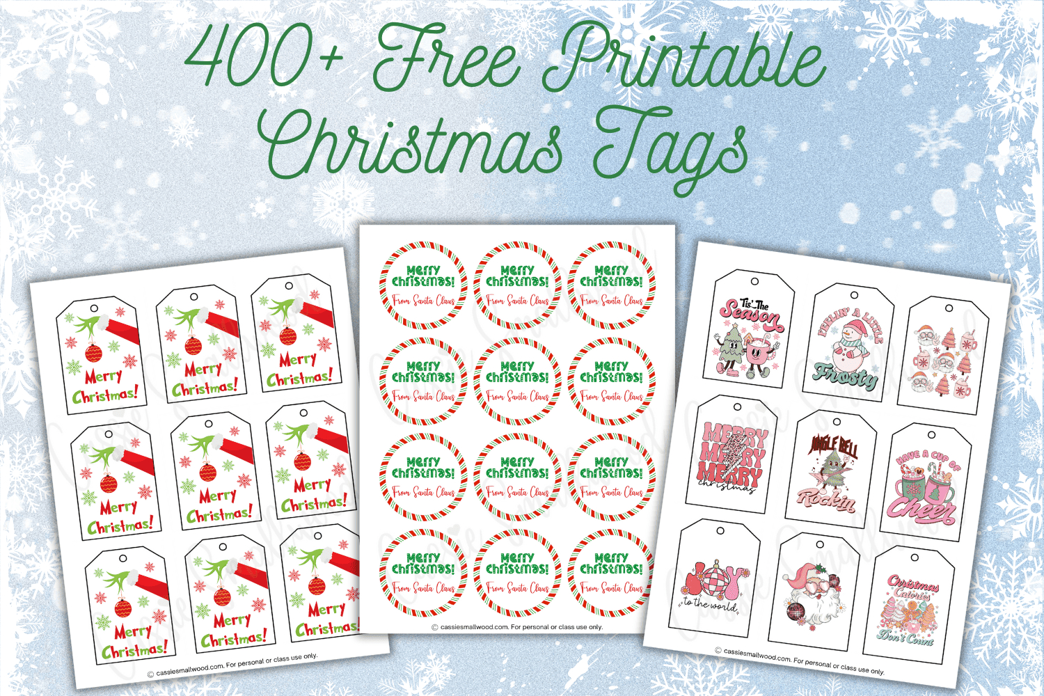 400+ Cutest Printable Christmas Tags (Free Pdf) - Cassie Smallwood within Printable Christmas Gift Tags For Kids