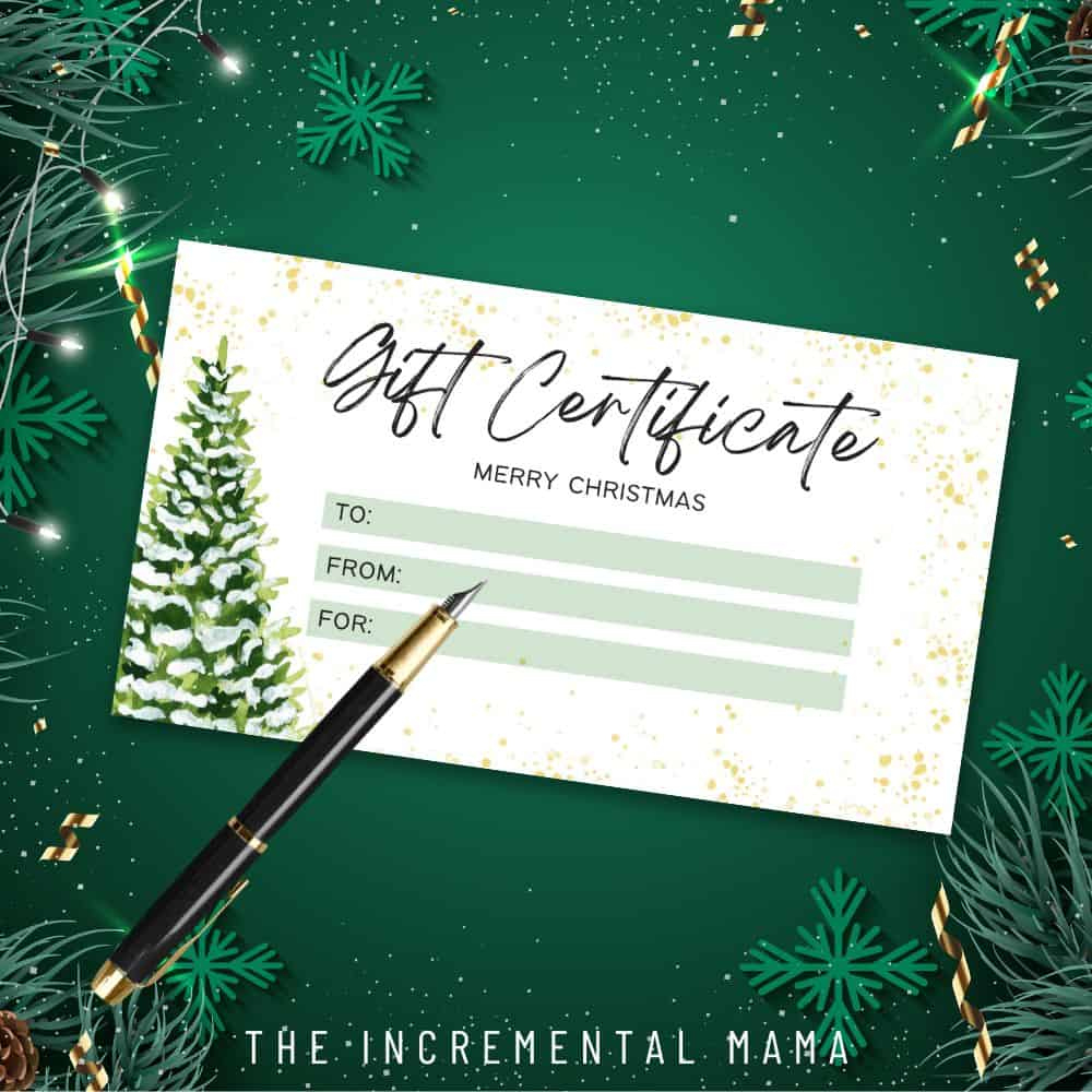 6 Free Printable Gift Certificate Templates For Christmas - The within Amazon Gift Card Printable At Home Christmas