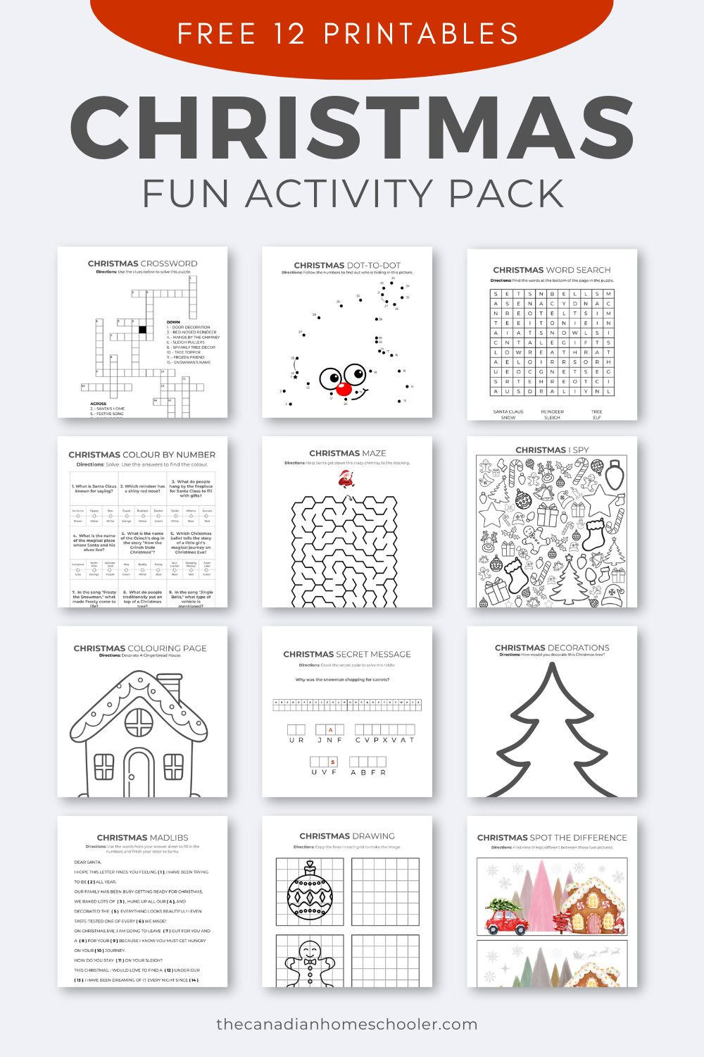 A Fun (&amp;amp; Free) Printable Christmas Activity Pack For Kids in Free Christmas Printables For Kids