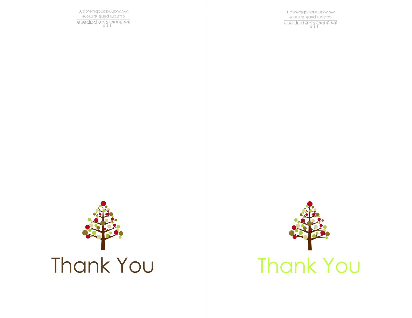 Anna And Blue Paperie: {Free Printable} Holiday Thank You Note inside Holiday Thank You Cards Printable